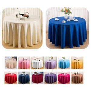 Ronde/rechthoekige tafelkleed tafelkleed deksel polyester wasbaar home diner feest bruiloft banket decoratie