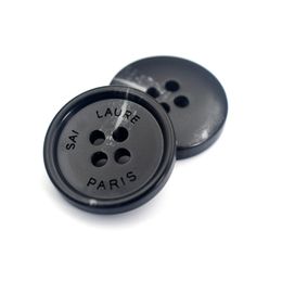 Bouton rond en résine avec timbre lettre bricolage boutons de couture pour chemise costume d'affaires 20mm