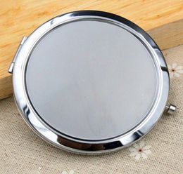 Round Silver Mini Compact Mirrors Women Lady Girl Mini Beauty Metal Make Up Cosmetic Makeup Round Pocket Mirror RRA22861149659