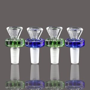 Tuyaux d'eau en verre rond pour fumer, bols coulissants épais, joints de 14mm 18mm pour bangs électroniques, accessoires de conduite d'eau pour narguilé