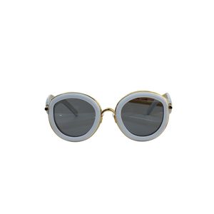 Lunettes de soleil rondes femmes belles lunettes de soleil verres de créateurs Euro American Trend Modern Sophistication Acetate Metal Frame Sunglasses STYLE DE DÉBUTANTE UV400