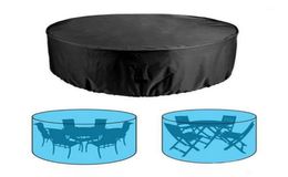 Ronde tafel waterdichte buitenpatiotuin meubels covers regen sneeuwstoelhoezen voor banktafel stoel stofbewijs deksel14381494