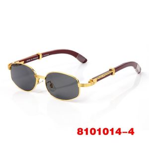 Lunettes De soleil rondes Vintage femme hommes lunettes De créateur mode bois lunettes corne De buffle lunettes petites lentilles Oculos De sol Gafa