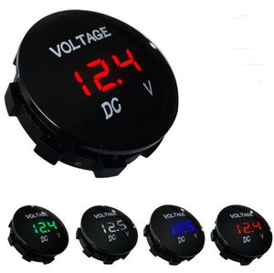 Compteur de tension étanche rond Auto bateau voiture moto DC5V-48V panneau LED Mini testeur de volt numérique moniteur affichage voltmètre SN2522