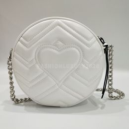 Portefeuille rond à glissière en cuir sac à main chaîne sac à main femmes sac à main sacs fourre-tout style coeur Soho sac Disco épaule Cross Body 18269V