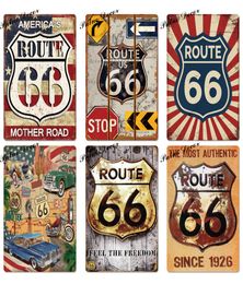 Route 66 – Plaque métallique Vintage en étain, décor mural de Garage rétro Vintage pour Bar Pub Club Man Cave Station-service 5430687