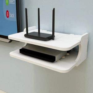 Routers 1 PC Router Shelf Hanging Rack WiFi TV Set Topbox Board Bracket Storage Organisator Wall Mount Holder