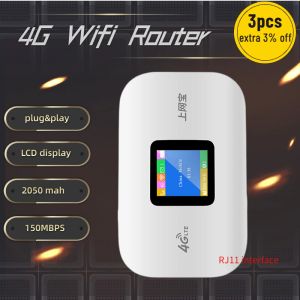 Routers 150 Mbps 4G Router Wireless SIM Card Networking WiFi Déverrouillé Cat4 High Speed WiFi Modem MOBLIE POCKEM MIFI HOTSPOT POUR CAR HOME