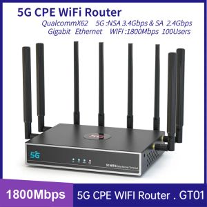 Routers 1800Mbps WiFi6 5G WiFi Router Dualband 2.4G5.8GHz Mobiele hotspot Netwerken Wireless Routers LTE 4G Modem 5G Sim Card Router