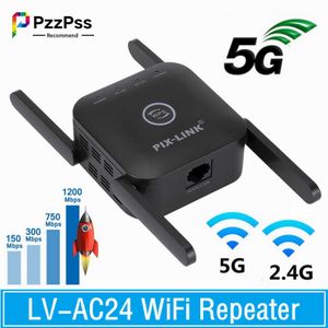 Routers 2.4G/5G Wifi Repeater Wifi Extender 1200Mbps Wifi versterker Wireless Long Range Wifi Booster Wifi Repeater Signaal Wi-Fi Extender J230309