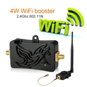 Routeurs 2,4 GHz / 5 GHz 4 / 5W 802.11n / g / b Signal WiFi Booster sans fil d'amplificateur de carte de fil Wi fi