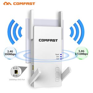 Routers 2100 Mbps Gigabit Long Range Extender 802.11ac Repeater WiFi sans fil Wi Fi Booster 2.4g / 5 GHz Amplificateur Wi-Fi Point d'accès au routeur