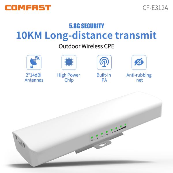 Routeurs 2pcs 5KM Comfast extérieur CPE Wifi répéteur 5GHz 300Mbps sans fil Wi Fi routeur Extender pont Nanostation 2 14dbi antenne Booste 230712