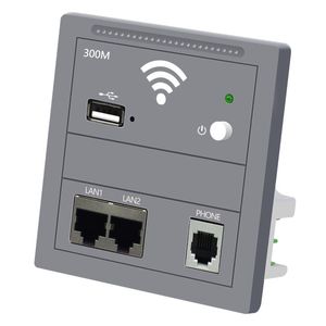 Routeurs 300 Mbps Dual LAN PORTS AVEC RJ11 TÉLÉPHONE USB 802.3AF POE 86PE TYPE EUROPEL SANS WIRESS INWALL Point Point Router AC100240V WiFi AP