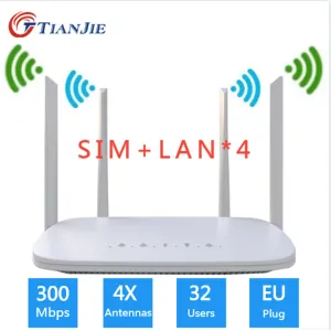 Routers 300 Mbps Netwerk CPE ontgrendelen Router 4G WiFi US Portable Gateway FDD TDD LTE WCDMA Global Mobile Hotspot Sim Card Slot Wan/LAN -poort