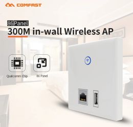 Routers 300 Mbps WiFi inwall ap rj45 port USB 2,4 GHz Point d'accès routeur