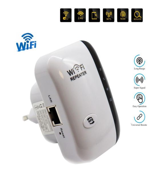 Enrutadores 300Mbps WiFi Repetidor Extensor Amplificador Amplificador Señal Wi Fi 802 11N Punto de acceso inalámbrico Wi Fi de largo alcance 2211146272369