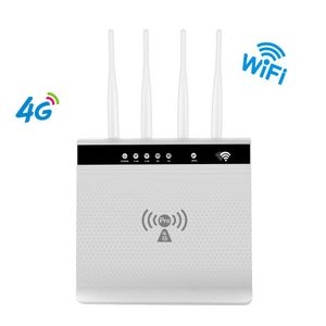 Routers 300 Mbps Router WiFi Router déverrouillé 4G LTE CPE SIM Router Wireless Router Modem Double alimentation avec support LAN Port jusqu'à 32 appareils