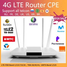 Routers 300 Mbps Routes sans fil Réseautage mobile WiFi Hotspot WPS LTE SIM Card Slot Modem 4G WiFi Router Korea Home Office Ordinateurs