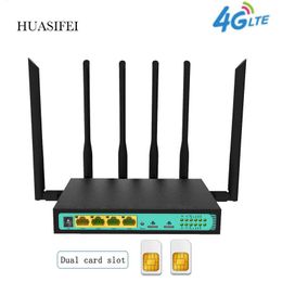 Routers 3G4G LTE Dual Sim Card Router Industrial Grade CPE Router 4G LTE Modem WiFi Router met dubbele SIM -kaartsleuf LAN -poort VPN 32 gebruikers