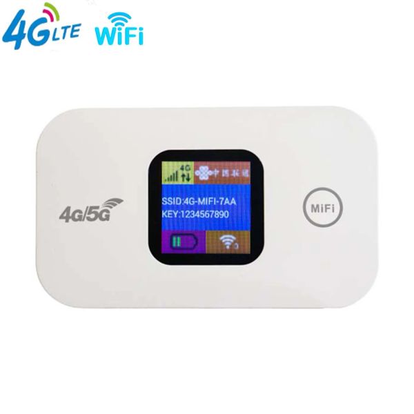 Routeurs 4G / 5G Router WiFi mobile 150 Mbps 4G LTE Router sans fil 2100mAh Pocket Pocket mifi Modem Mobile Hotspot avec fente de carte SIM