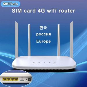 Routers 4G CPE 4G Router Sim Card WiFi Modem Hotspot 32 WiFi -gebruikers RJ45 WAN LAN LAN ENTENNE LTE WAARLOZE ROUTER