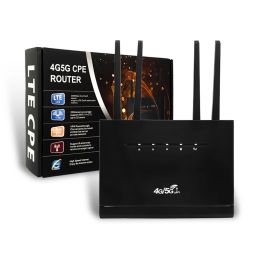 Routers 4G CPE Router WiFi Router Modem 300 Mbps met SIM -kaartsleuf Wireless Internet Router RJ45 WAN LAN 4 ANTENNA HOTSPOT