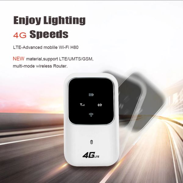 Routers 4G LTE Car Mobile Broadband Bocket 2.4G Enrutador inalámbrico 100Mbps Sim Hotspot SIM desbloqueado Wifi Soporte de Internet inalámbrico