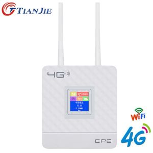 Routeurs 4G LTE CPE WiFi Router Broadband Unlock Modem Mobile Mobile Hotspot WAN / LAN PORT DIBLE ANTENNES EXTÉRIEURES Gate d'entrée avec fente de carte SIM