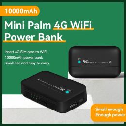Routers 4G LTE Mobile Router 10000MAH Portable Charger Wifi PW100 Mobile Power Bank 150 Mbps Pocket WiFi Mobile Router voor buitenreizen