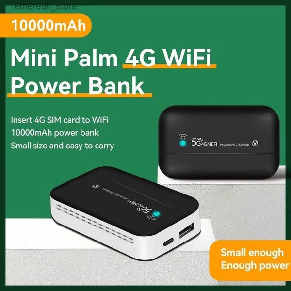 Enrutadores 4G LTE Router móvil Tipo-C USB Hotspot Banco de energía portátil Pocket WIFI con 10000mAh PW100 MIFI inalámbrico Q231114