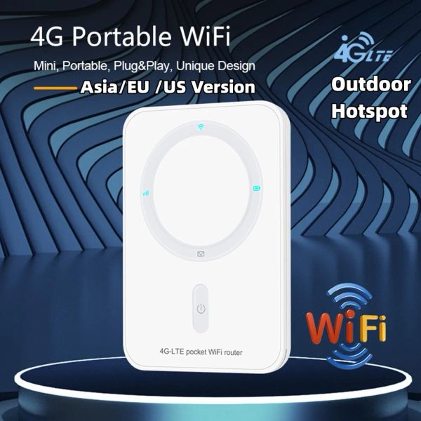 Routers 4G LTE Router 150 Mbps sans fil WiFi Portable Modem WiFi Repeater Mini Outdoor Hotspot Outdoor With Indicator Light Sim Card Slot