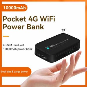 Routers 4G LTE Router Portable MIFI Módem 150Mbps 10000 mAh PowerBank Car enrutador inalámbrico móvil con hotspot de la ranura de la tarjeta SIM WiFi Hotspot