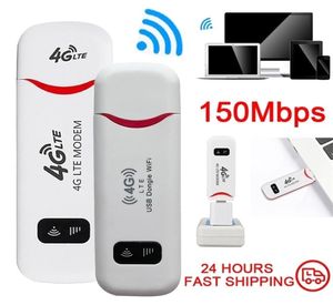 Routers 4G LTE Router Draadloze USB Dongle Mobiele breedband 150 Mbps Modem Stick Simkaart USB WiFi Adapter Draadloze netwerkkaart Ada5462712