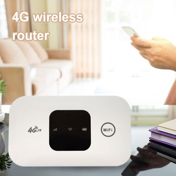 Routers 4G Pocket Wifi Router 2100mAh Mobile Hotspot con ranura SIM Módem inalámbrico Cobertura ancha 4G Enrutador inalámbrico