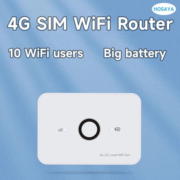 Routers 4G SIM Card WiFi Router LTE Modem 10 WiFi Users Pocket Mifi Hotspot Battery Battery