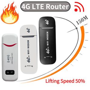 Routers 4G WiFi Router LTE Wireless USB Dongle 150 Mbps Ontgrendelde WiFi Network Adapter Highspeed Modem Stick Mobile breedband Sim Card