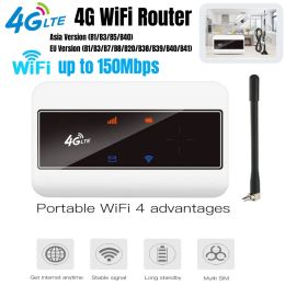 Routers 4G Router WiFi Portable Wiless WiFi Signal Repeater Modem LTE WiFi Router avec SIM Card Slot Slot Pocket Hotspot pour Outdoor Office