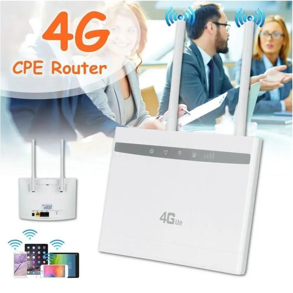 Routeurs 4G Wifi routeur sans fil Modem WIFI carte SIM LTE CPE Mobile Hotspot antenne externe pour caméra IP couverture WiFi extérieure