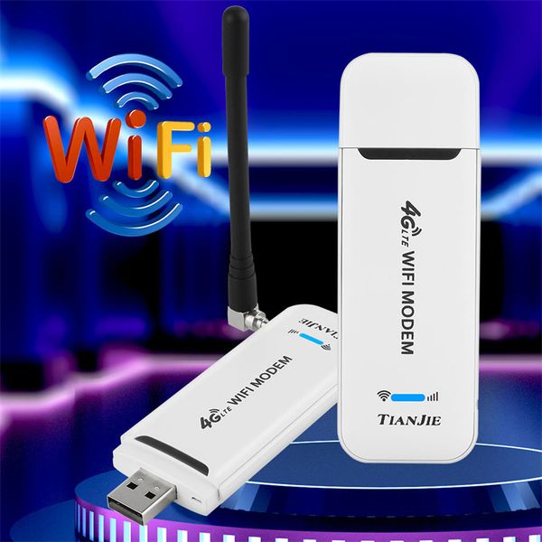 Enrutadores 4G Wifi Router Desbloqueo inalámbrico Módem 4G Tarjeta SIM Coche Wi-Fi Dongle FDDTDD Punto de señal USB con antena externa 221114