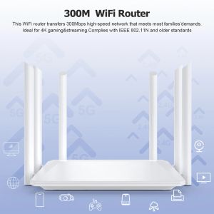 Routeurs 4G Router sans fil 300 Mbps 4G LTE WiFi Router Modem RJ45 LAN WAN Antenne externe Hotspot sans fil 2.4G 5.8GHz Modem de carte SIM