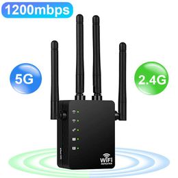 Routers 5 GHz WiFi Extender Wireless WiFi Booster Repeater 1200 Mbps Amplificateur de réseau 802.11ac Signal à longue portée Wi / Fi Repetidor