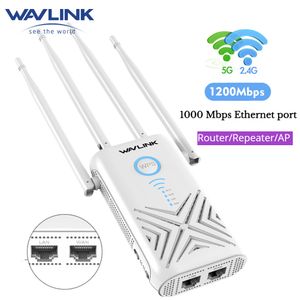 Routers 5 Ghz WiFi Repeater Wireless Wifi Extender 1200Mbps Wi Fi Amplifier Long Range Wi fi Signal Booster 2 4G Access Point 230403