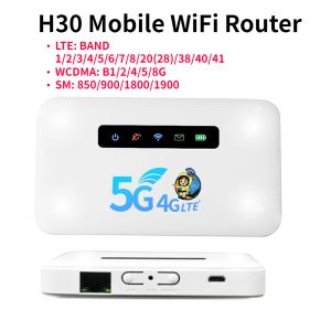 Routers 5G / 4G POCKE WIRESS WiFi Router Cat4 150 Mbps WiFi Mobile Router SIM Card Internet illimité pour les hotspots WiFi mobile cottage