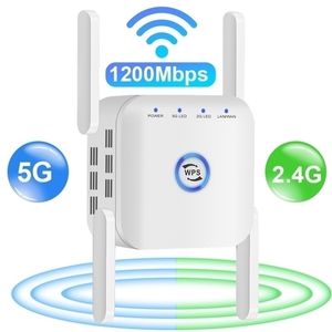 Routers 5G WiFi Extender Wireless Repeater 1200ms Router Booster 24G Lange afstand WI FI Signaalversterker 221103