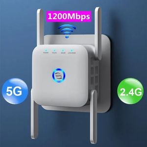 Routers 5G WiFi Repeater Wifi Versterker Router Signaal Wifi Range Extender 1200 Mbps Draadloze Repeater Booster Lange afstand Wi-Fi Repeater 230725