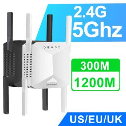 Routers 5G Répéteur de wifi sans fil 1200 Mbps Router WiFi Booster Signal WiFi Extender Network WiFi Bandier à longue portée Répéter WiFi