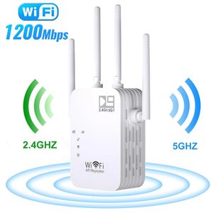 Routers 5 Ghz Draadloze WiFi Repeater 1200 Mbps Router Wifi Booster 2 4G Lange Range Extender 5G wifi Signaal Versterker 230712