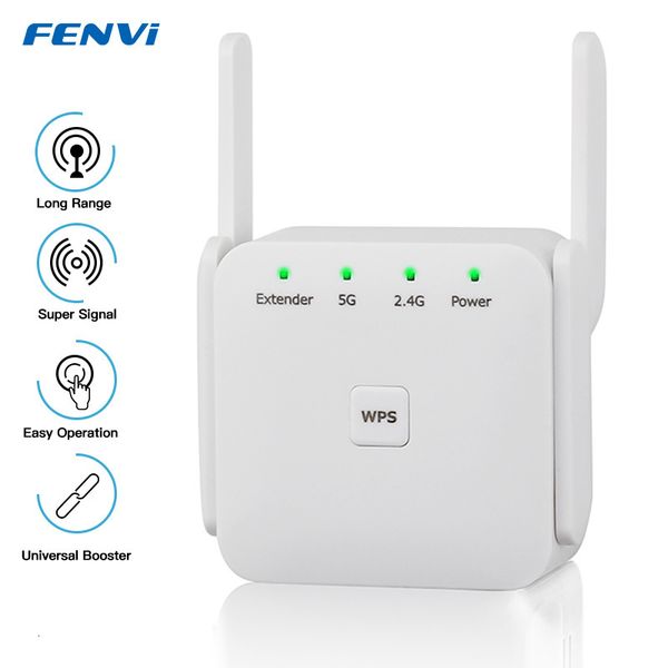 Enrutadores 5Ghz Repetidor WiFi inalámbrico WiFi Range Extender Router 1200Mbps Wi-Fi Amplificador de señal de Internet Repetidor 5G 2.4Ghz Wifi Booster 230718