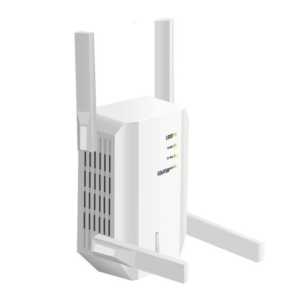 Enrutadores AC1200 Extensor WiFi 1200Mbps Repetidor de Internet de doble banda Externo 4 antenas 5Ghz 2.4Ghz Amplificador de señal inalámbrica con Ethernet 230206